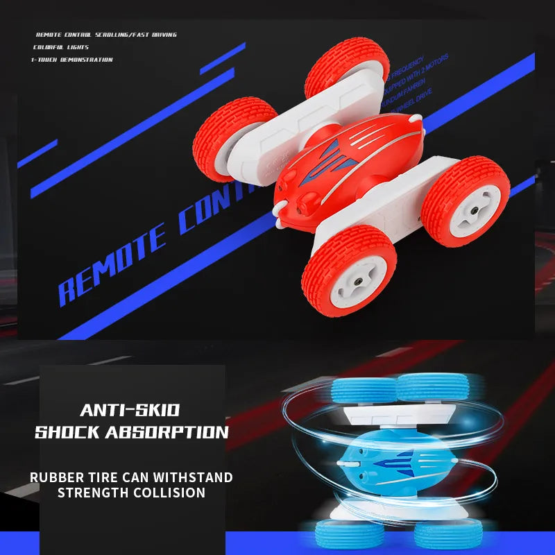 Remote Control Stunt Car with 360° Flips and LED Lights