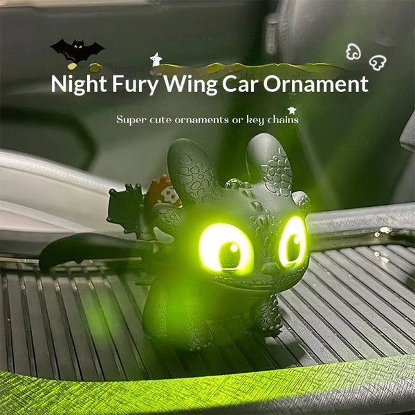 Glowing Toothless Dashboard Ornament with Movable Wings