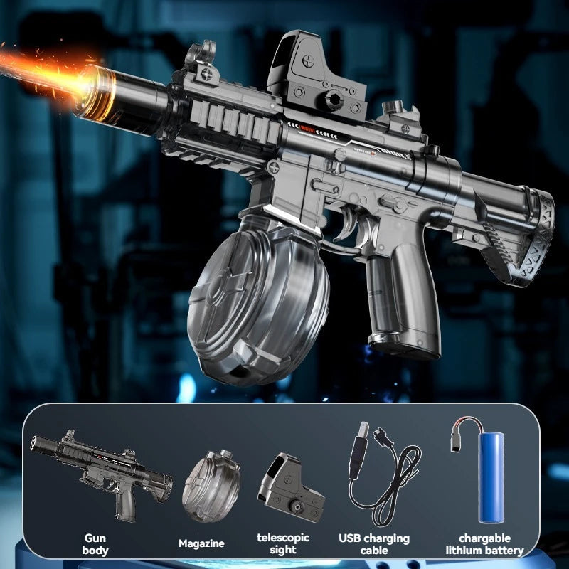 Electric Water Blaster with LED Lights for Outdoor Fun