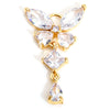 Crystal Butterfly Charms with Rhinestone Accents