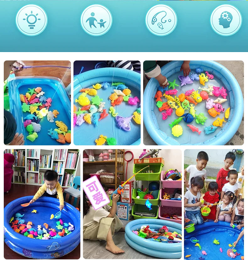 Magnetic Fishing Game with Inflatable Pool