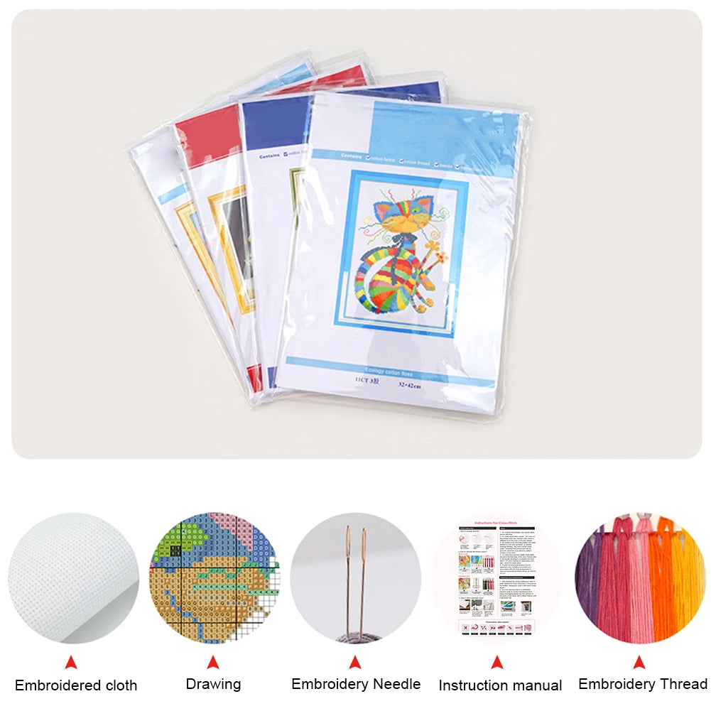 DIY Cross Stitch Bookmark Kit – Set of 6 for Beginners
