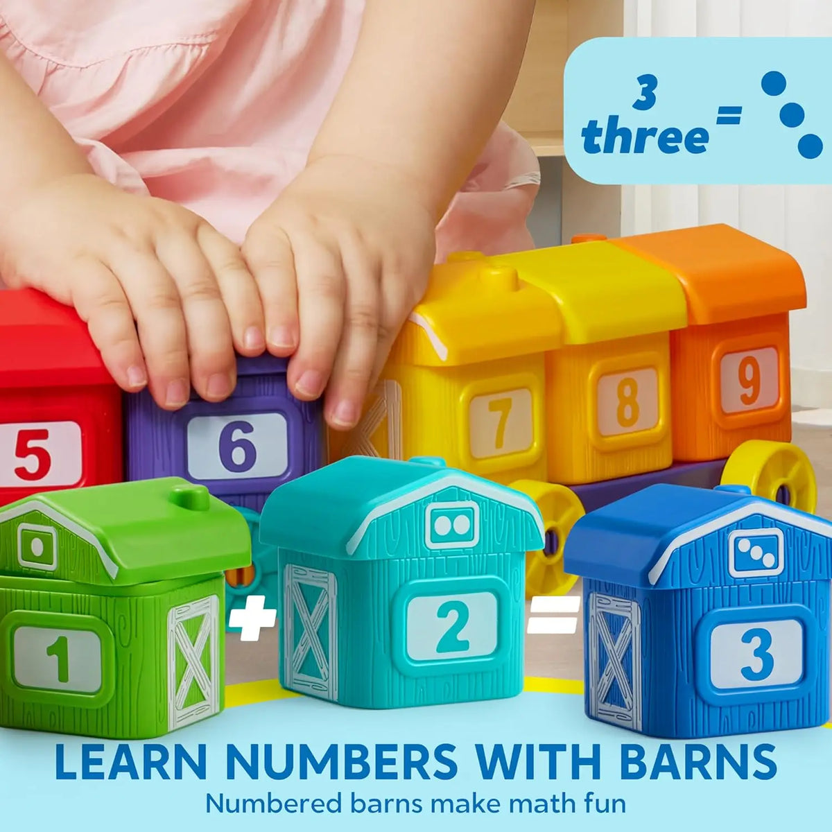 Counting & Sorting Farm Train with 9 Animal Figures