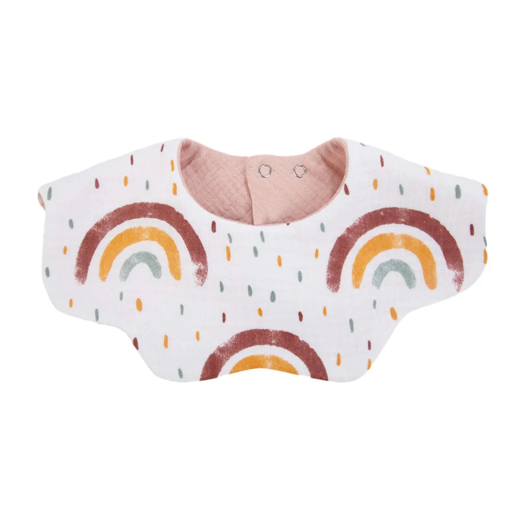 6-Layer Muslin Cotton Baby Bibs with Waterproof Backing