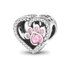 925 Sterling Silver Heart Charm Beads for Bracelets and Necklaces