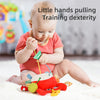 Montessori Baby Sensory Crab Toy with Clip, Rattle & Teether for 0-6 Months