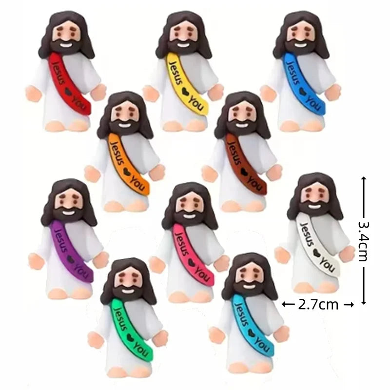 Mini Jesus Figurine Set for Easter Decorations
