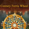 A detailed wooden model kit of a Century Ferris Wheel with miniature figures and decorative elements.