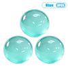 Three blue silicone squishy stress relief balls for relaxation