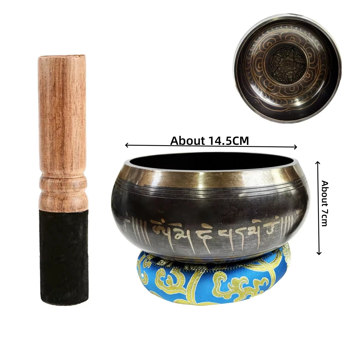 Tibetan Singing Bowl Set for Meditation and Relaxation