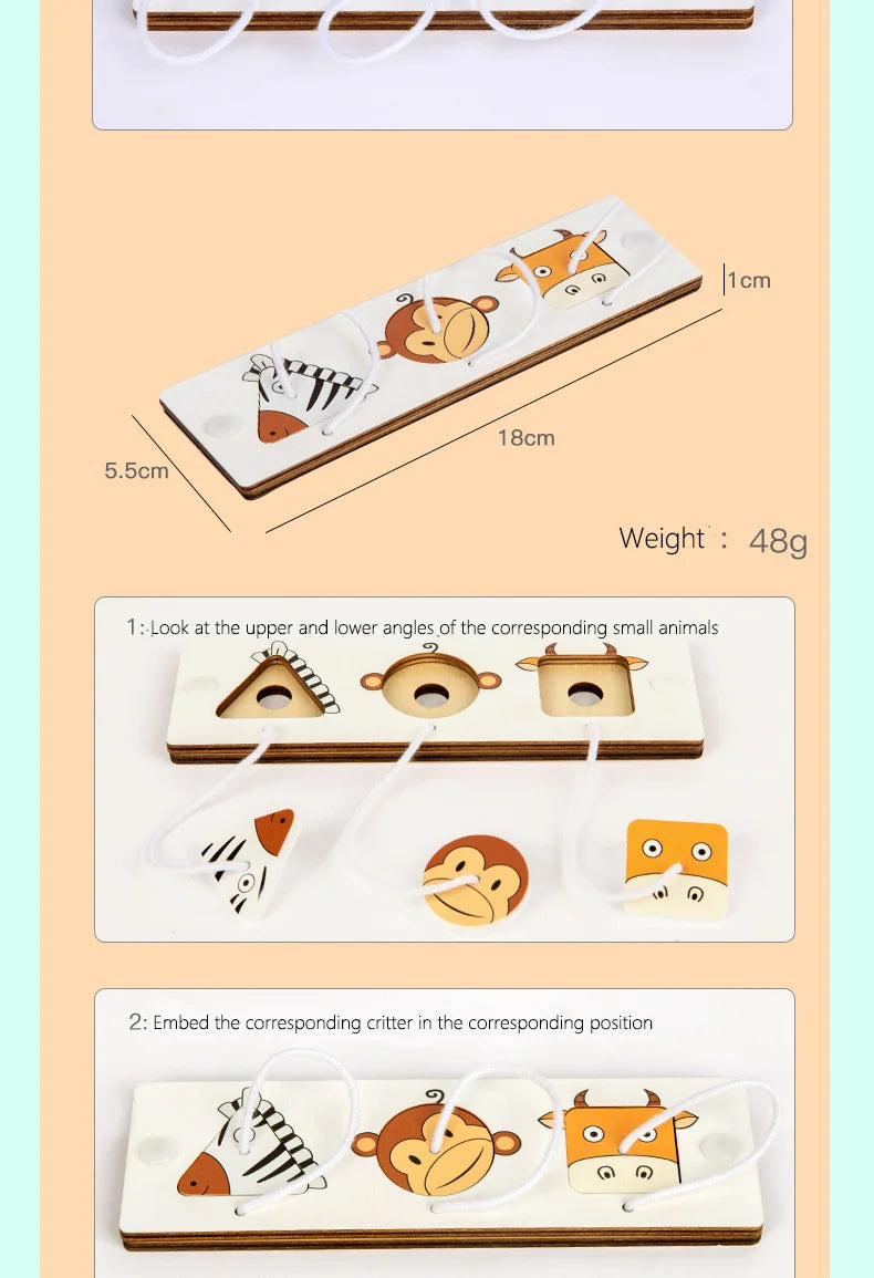 Montessori Wooden Busy Board for Toddlers