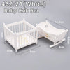 Miniature Dollhouse Furniture Set with Cradle, Piano & Table