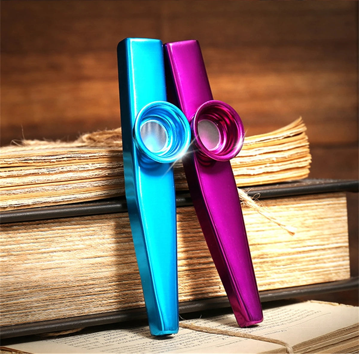 Silver Aluminum Kazoo with Vibrating Membrane