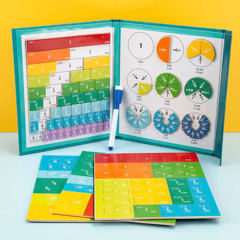 Magnetic Fraction Learning Book Set for Kids