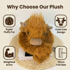 Weighted Highland Cow Plush – Soft & Cuddly Stuffed Animal