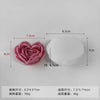 Pink heart-shaped silicone mold for crafts with dimensions 8.5cm x 4.5cm x 7cm