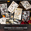 A collection of gothic style die-cut sticker sheets featuring dark themes, skulls, and vintage imagery for journaling.