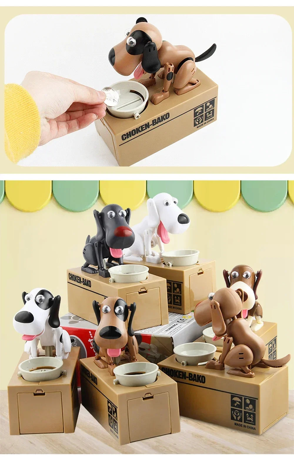 Interactive Robot Dog Piggy Bank for Kids