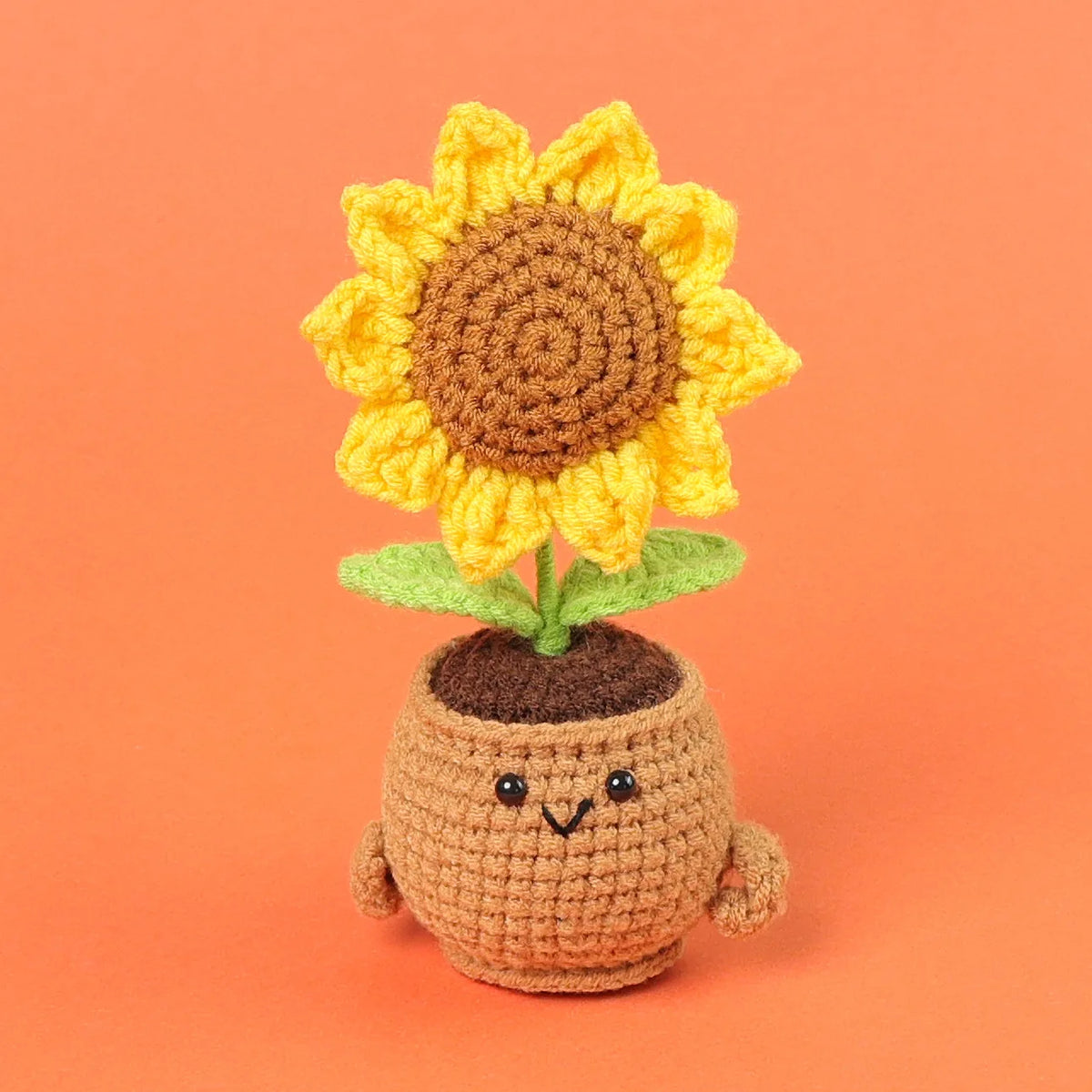 Handmade Crochet Sunflower in Pot