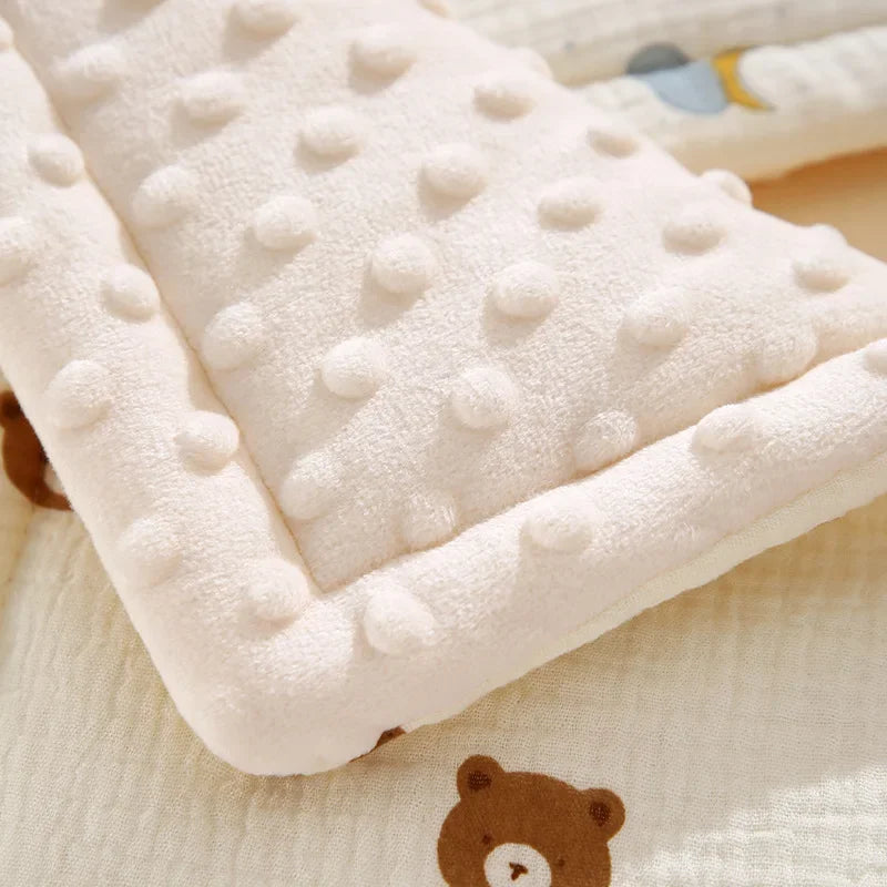 Breathable Four-Season Baby Pillow with Soft Cotton Cover