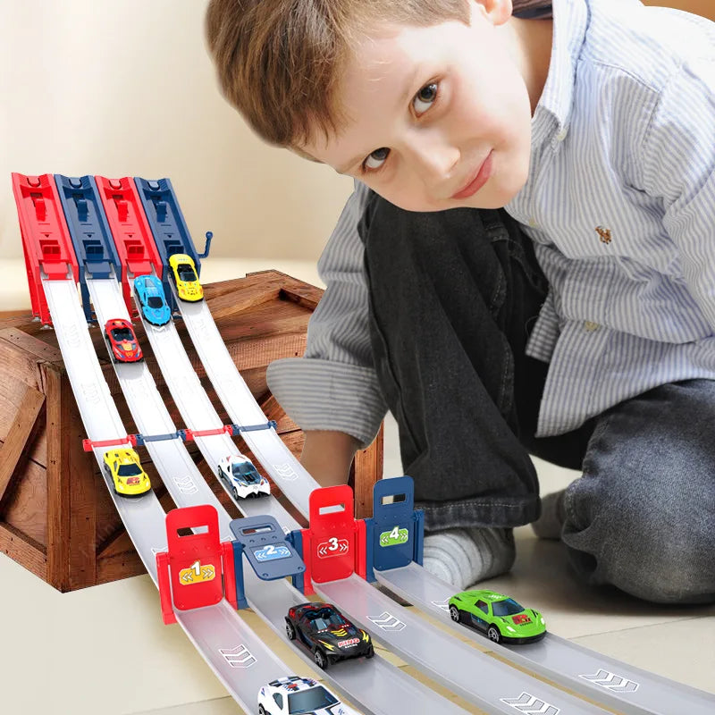 DIY Catapult Racing Car Track Set