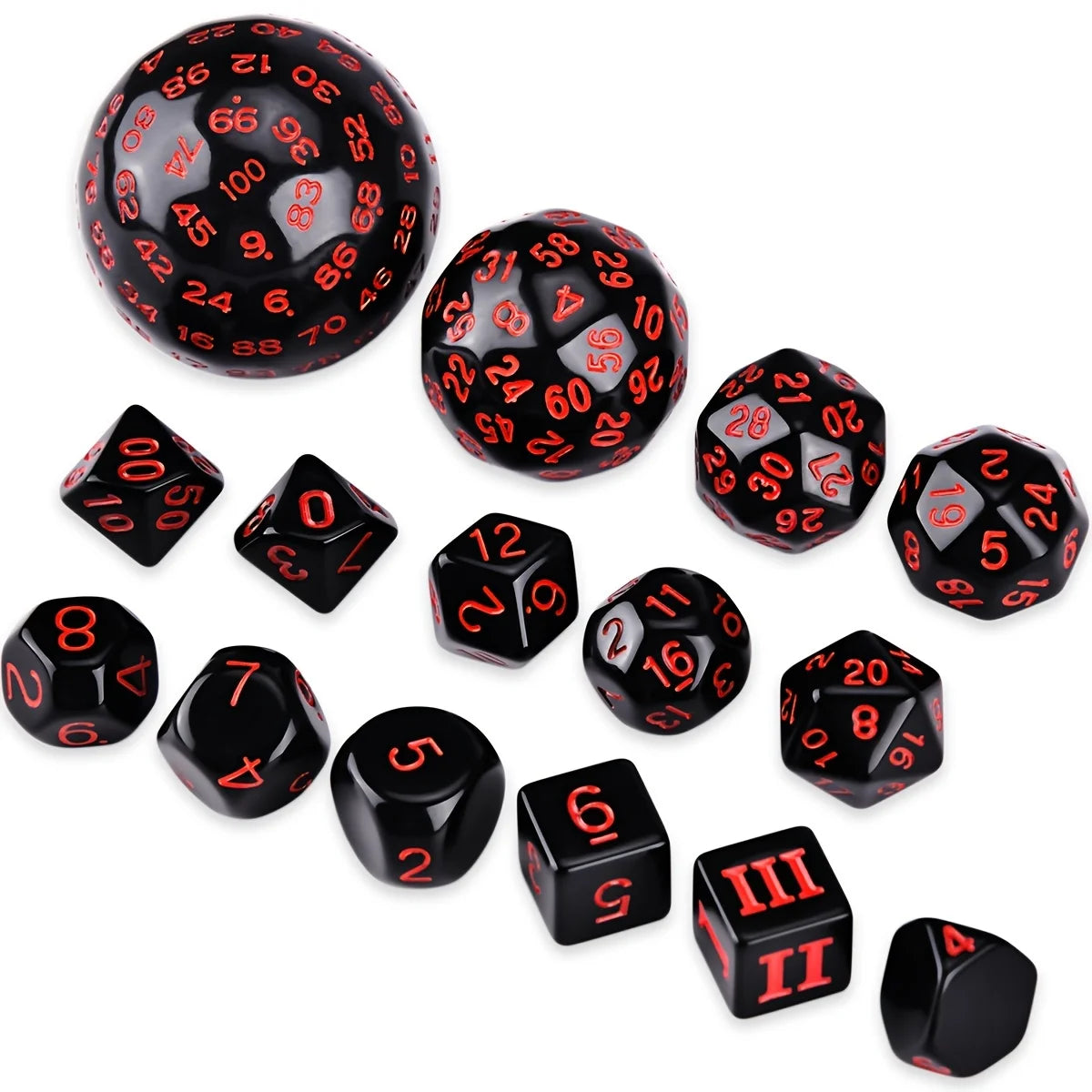 Complete Polyhedral Dice Set for RPG and Tabletop Games