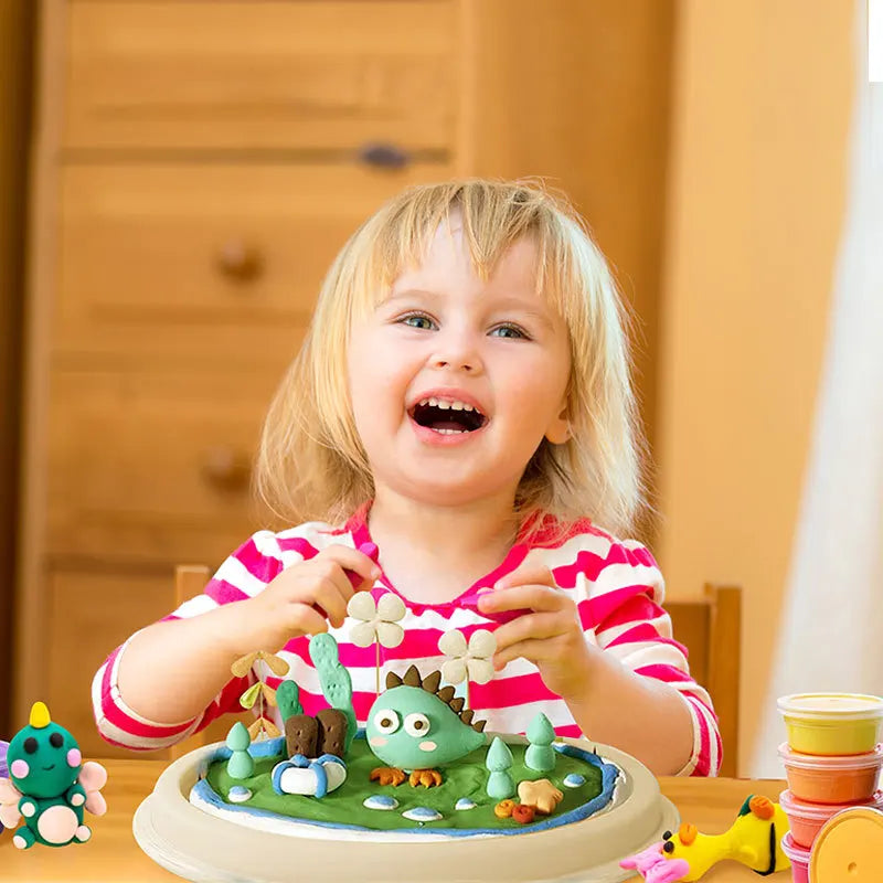 36-Color Air Dry Modeling Clay Set with Tools for Kids