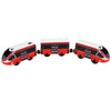 Magnetic Wooden Train Set with Locomotive and Two Carriages