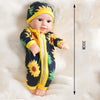 Lifelike 12-Inch Reborn Baby Doll with Outfit – Soft Vinyl, Huggable & Cute
