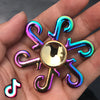 Rainbow Metal Fidget Spinner – Smooth Spinning Anxiety Relief Toy