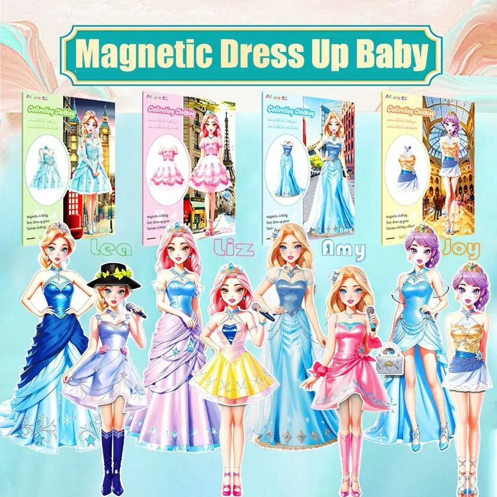 Magnetic Princess Dress-Up Play Set for Creative Girls