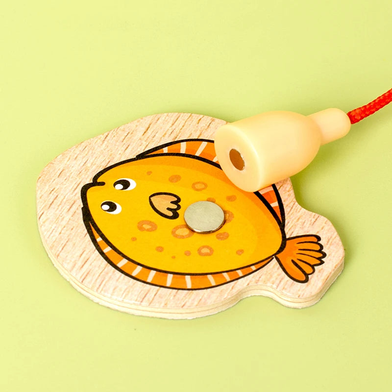 Wooden Magnetic Fishing Game for Kids – Montessori Marine Life Toy