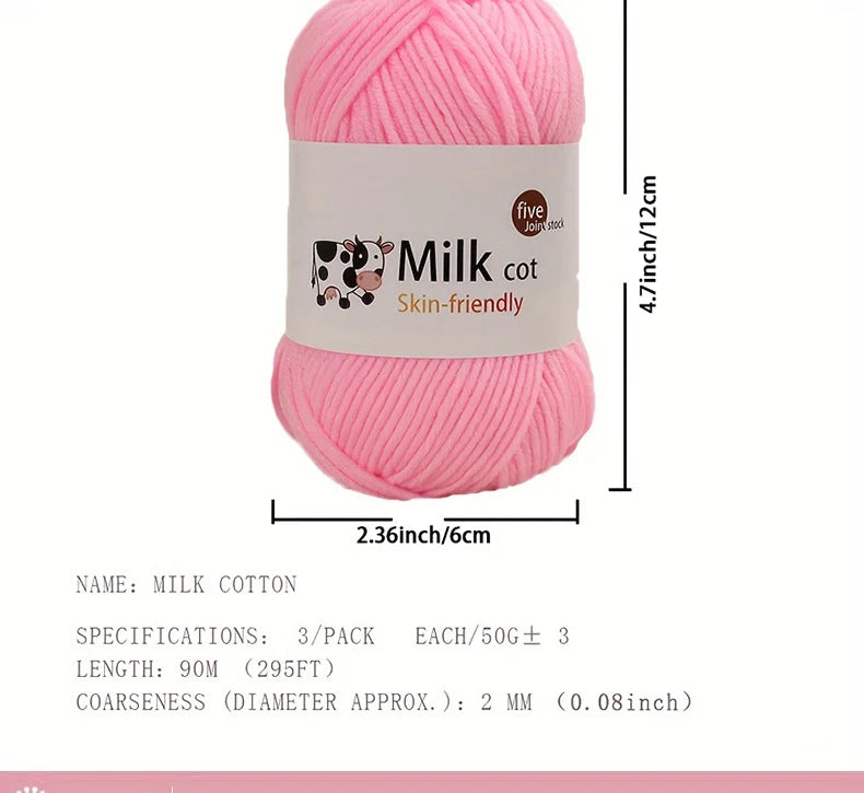 Soft Acrylic Yarn Ball – Medium Weight for Knitting & Crochet