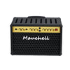 Black guitar pick holder with a speaker-shaped design and yellow accents