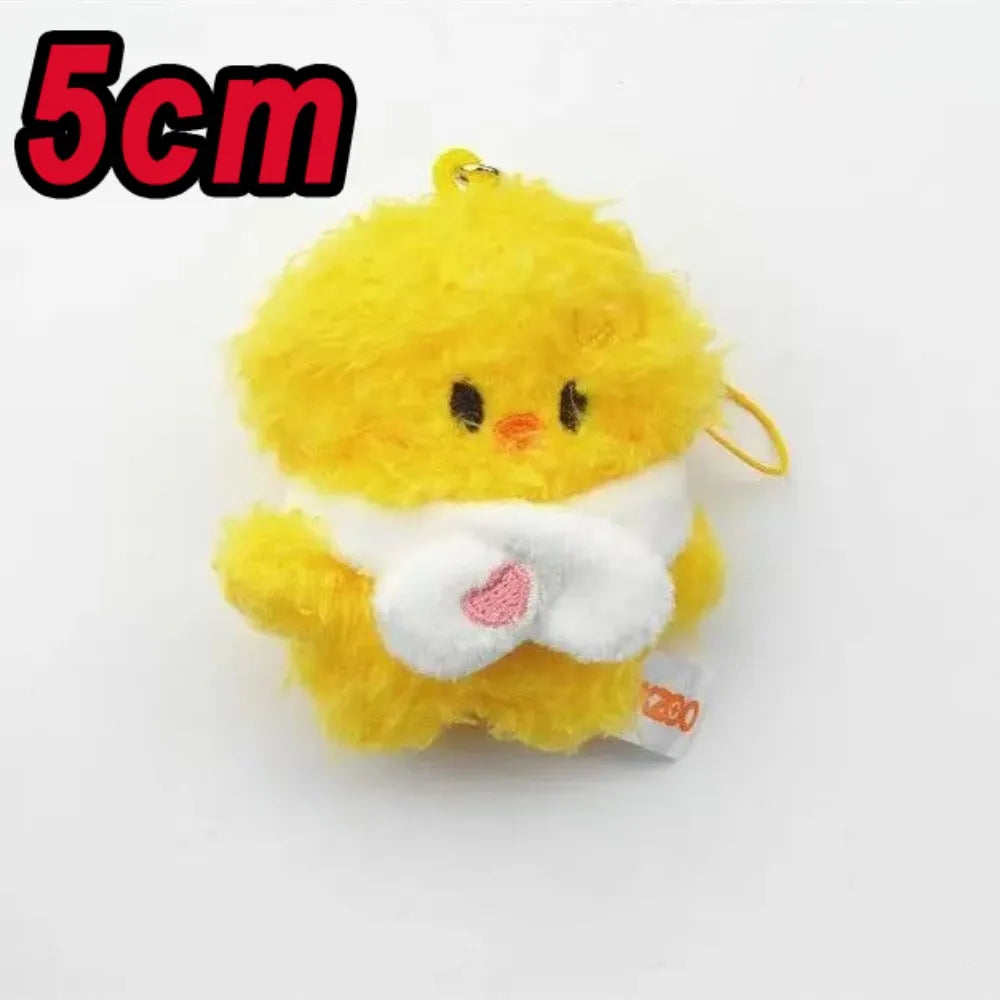 Adorable Plush Cartoon Keychain – Soft Pink Mini Pendant