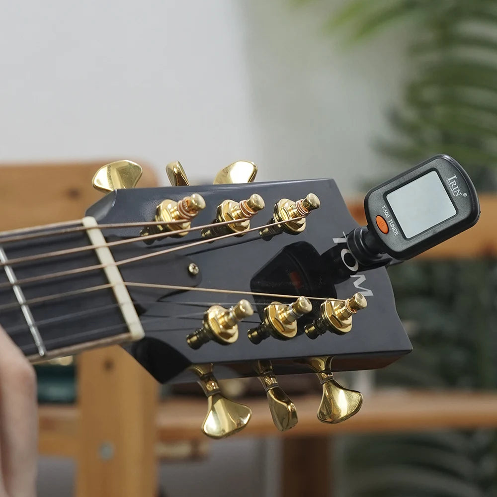Rotatable Clip-On Tuner with LCD Display for Guitar, Bass, Ukulele & More