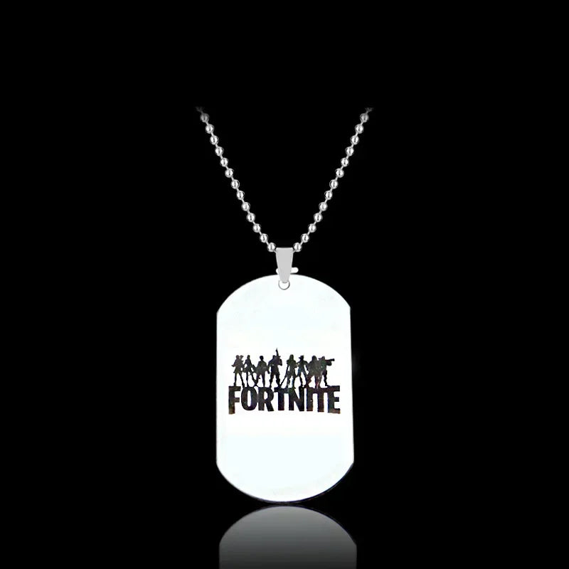 Fortnite Emblem Stainless Steel Charm Pendant Necklace