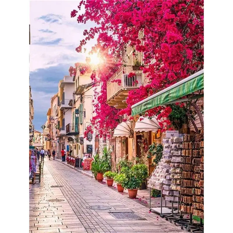 5D Diamond Painting Kit - Scenic Town Landscape Art
