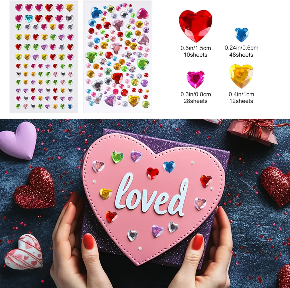Self-Adhesive Gem Stickers for Crafts – 2,742 Pieces