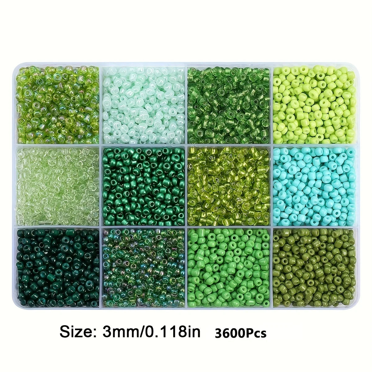 Glass Seed Beads Craft Kit with Organizer Box