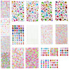 A large collection of colorful self-adhesive acrylic gem stickers for face, nails, and crafts.