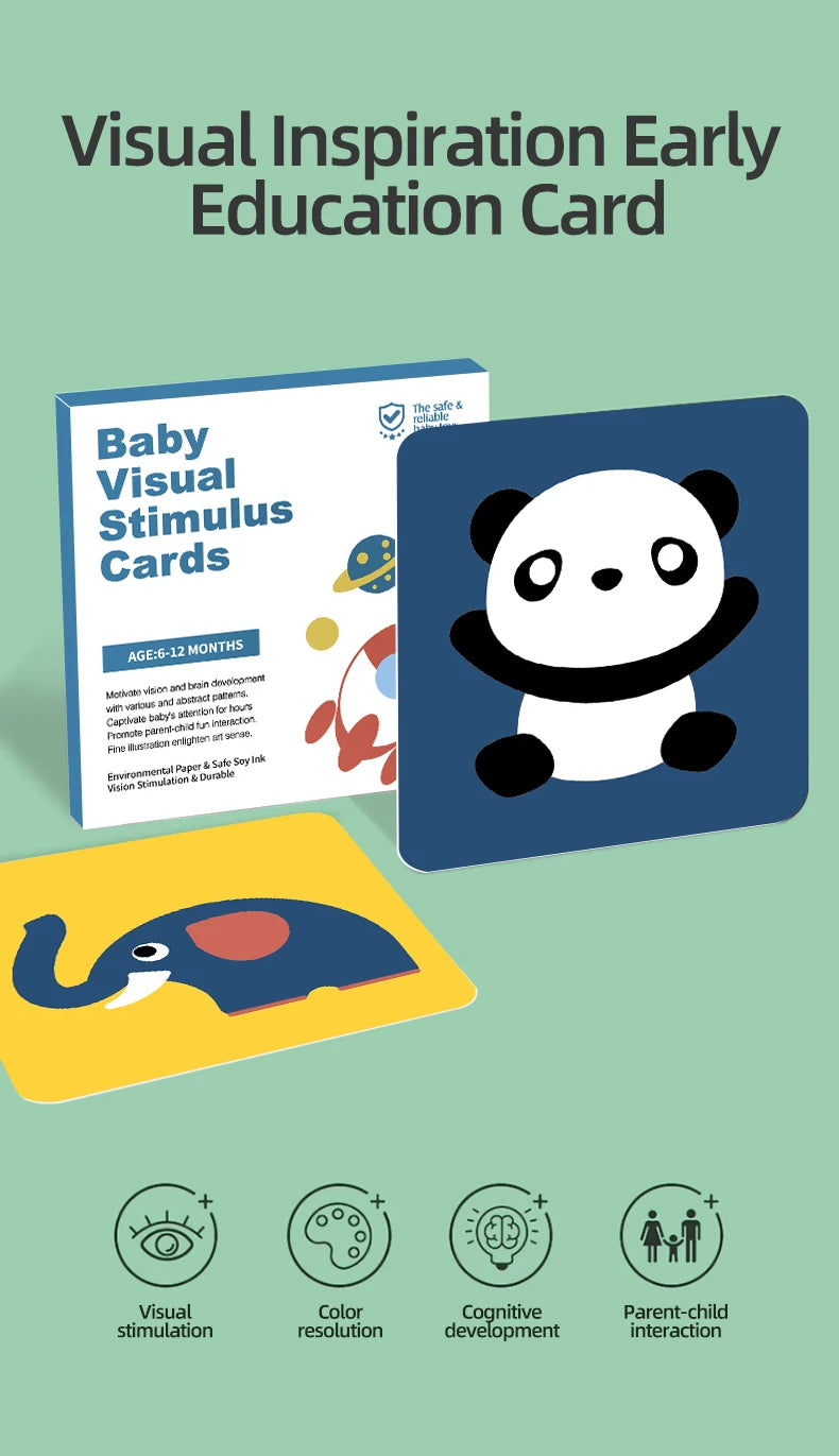 High-Contrast Baby Flash Cards for Visual Development