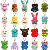 A collection of 12 cm Fuggler funny plush monster keychains featuring various quirky designs like rabbits, spiders, and other