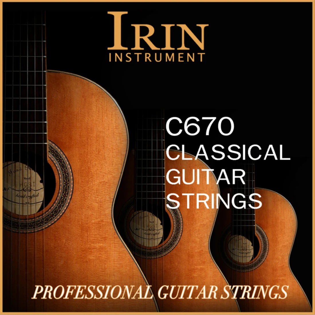 Image of IRIN Instrument C670 classical guitar strings and professional guitar strings.