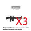 3D printed M16 rifle model with accessories
