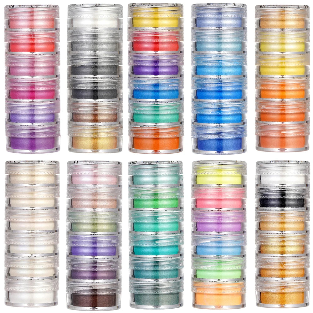 Pearlescent Epoxy Resin Pigment Powder Set (6 Colors)