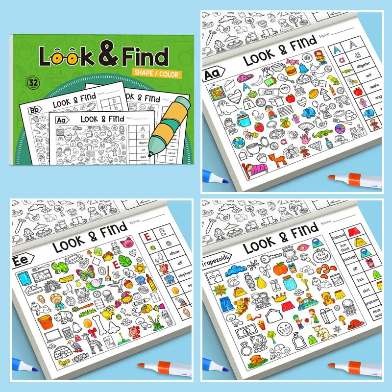 Look and Find Coloring Book for Kids – 32 Pages of Fun Activities