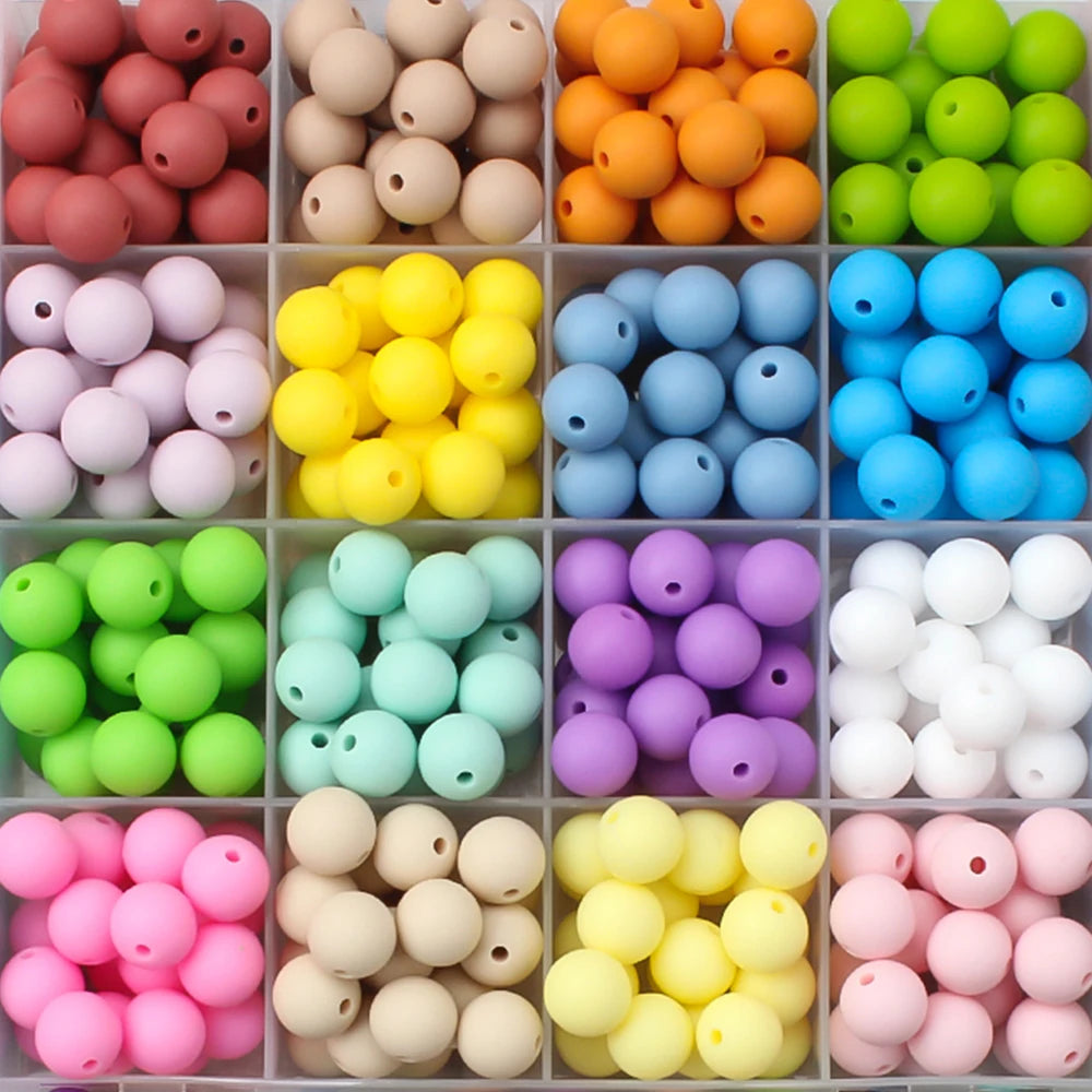 12mm Silicone Beads for DIY Jewelry Making & Crafts (20/50/100 Pack)