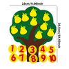 Felt Fruit Tree Puzzle – Color & Number Learning Toy for Kids