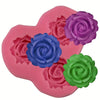 Three Rose Silicone Mold for DIY Crafts
